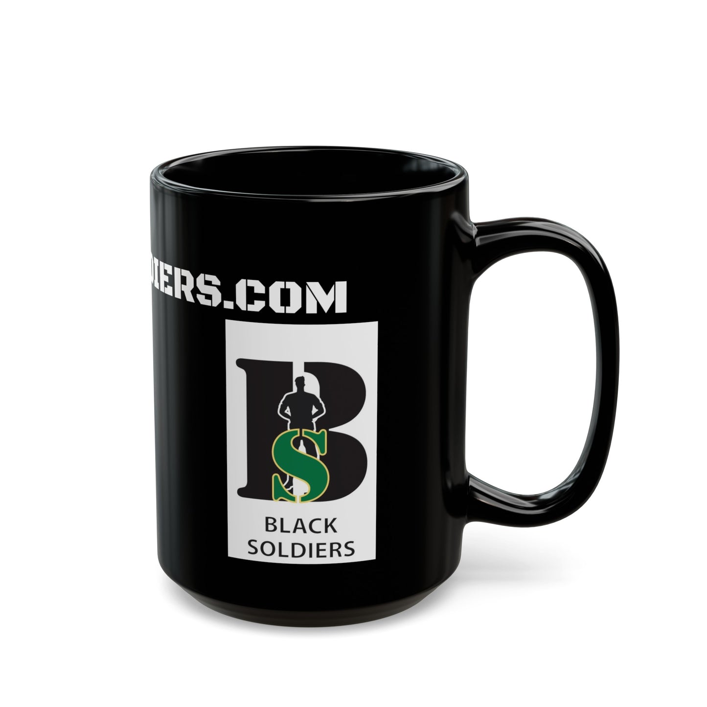 Black Mug 15oz - Army - Black-Soldiers.Com
