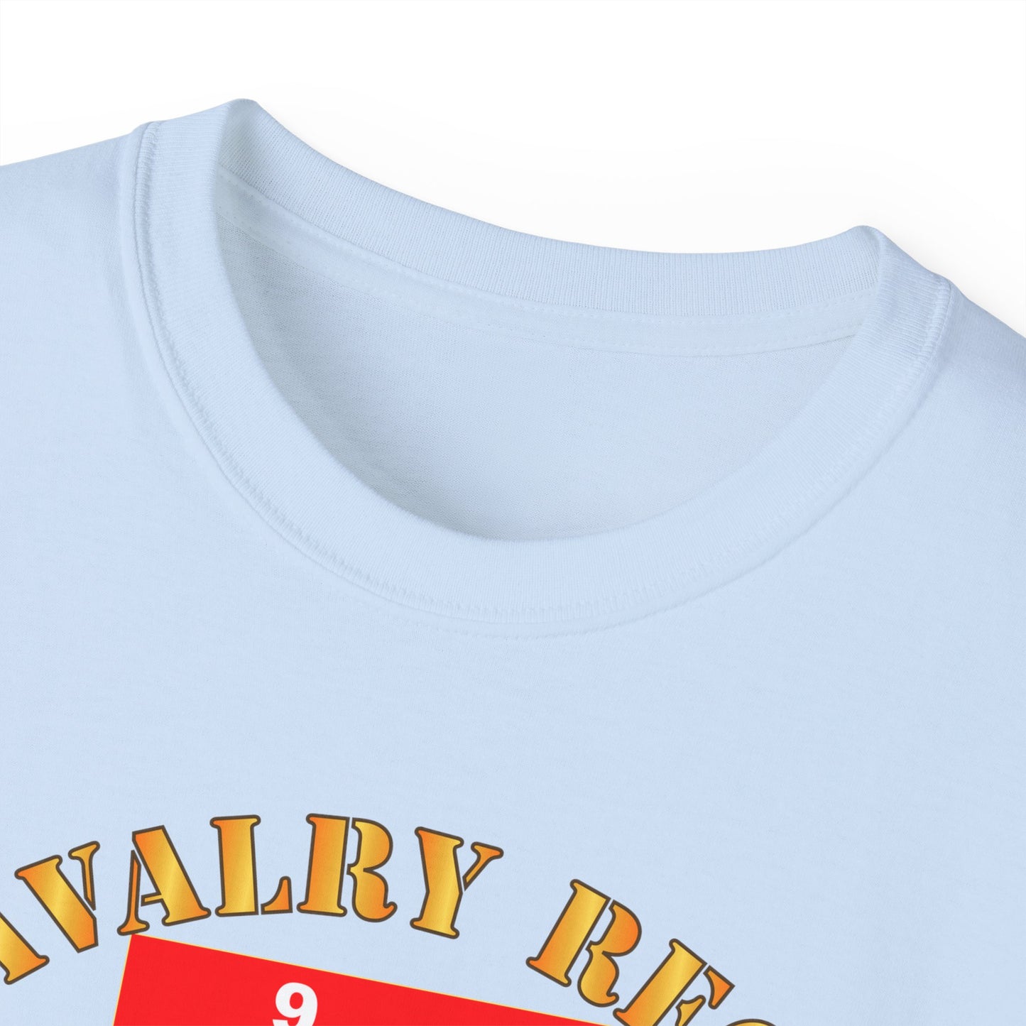 Unisex Ultra Cotton Tee - 9th Cavalry Regiment - Buffalo Soldiers w 9th Cav Guidon