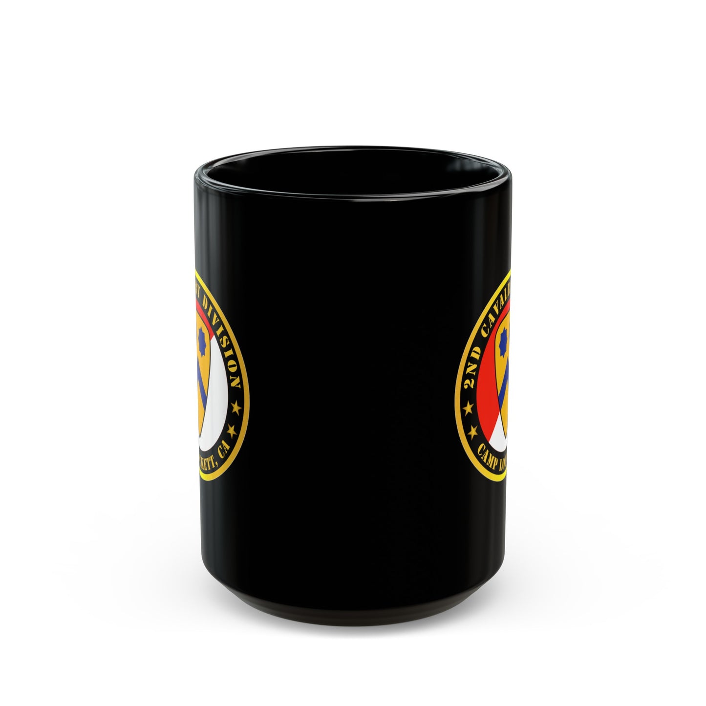 Black Mug 15oz - Army - 2nd Cavalry Division - Camp Lockett, CA