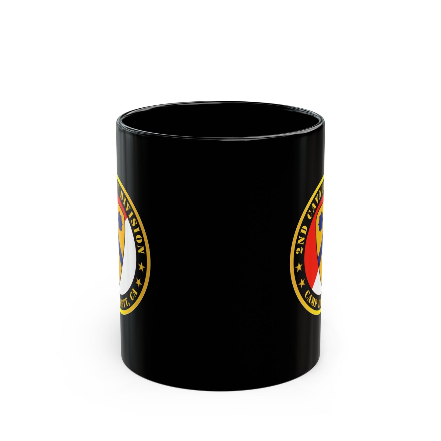 Black Mug 15oz - Army - 2nd Cavalry Division - Camp Lockett, CA