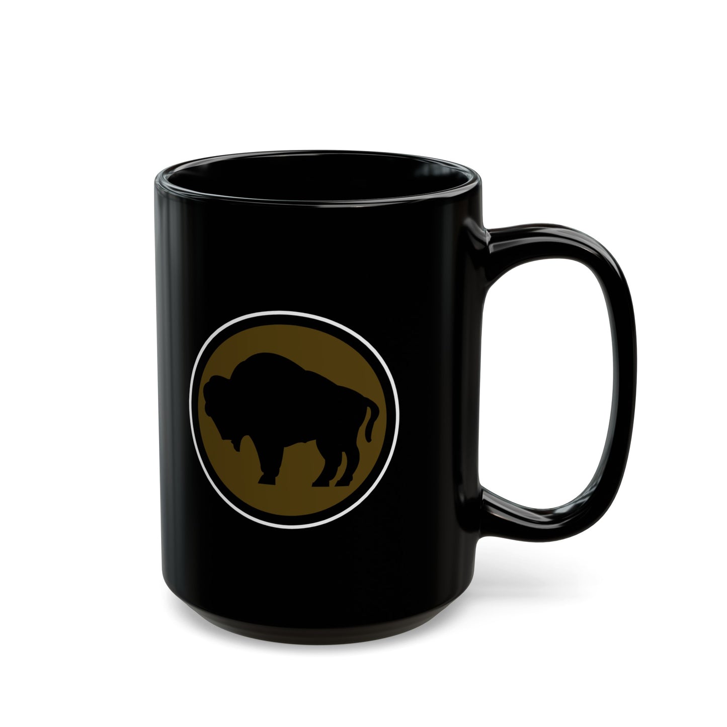 Black Mug 15oz - Army - 92nd Infantry Division wo Txt