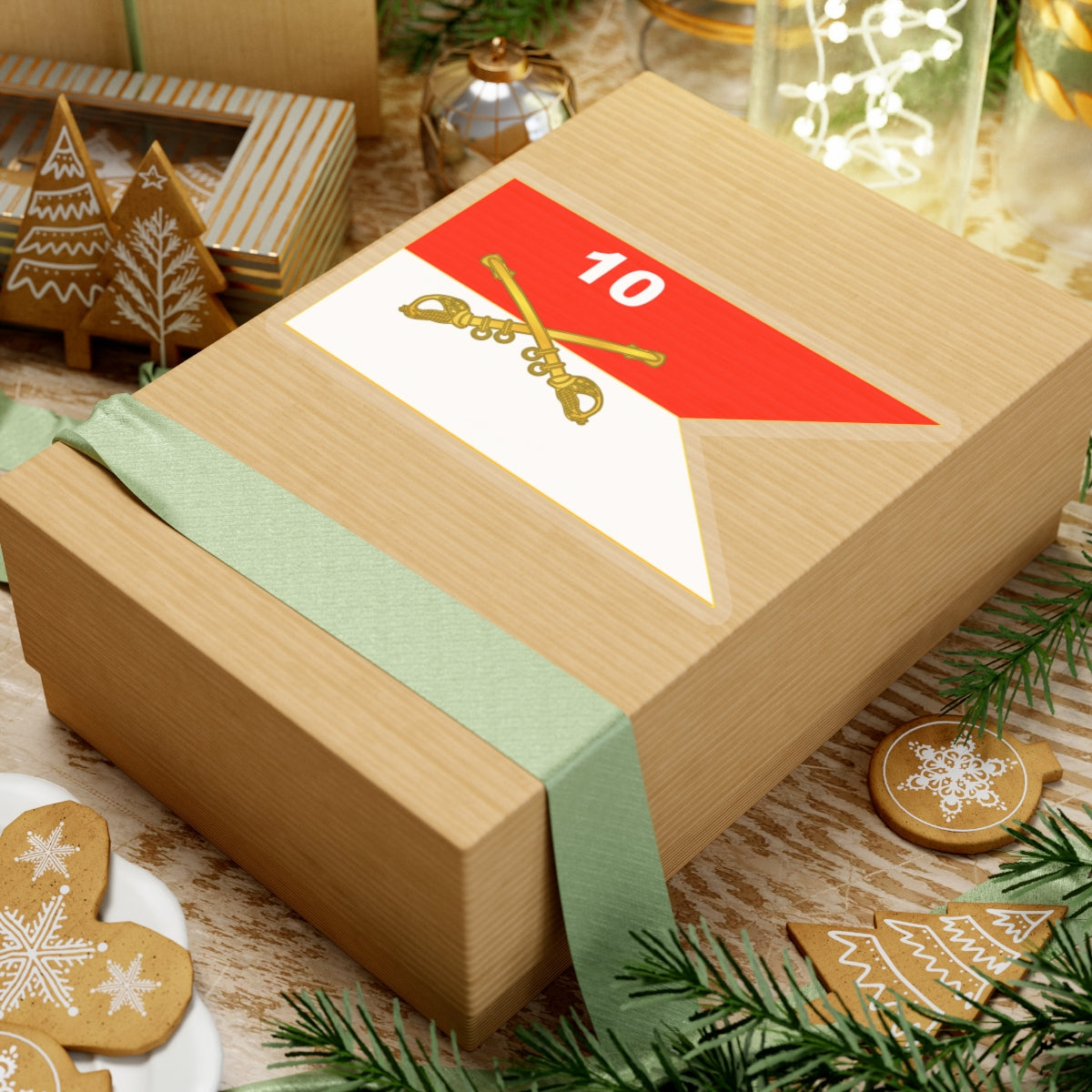 Kiss-Cut Stickers - 10th Cavalry Guidon - Buffalo Soldiers