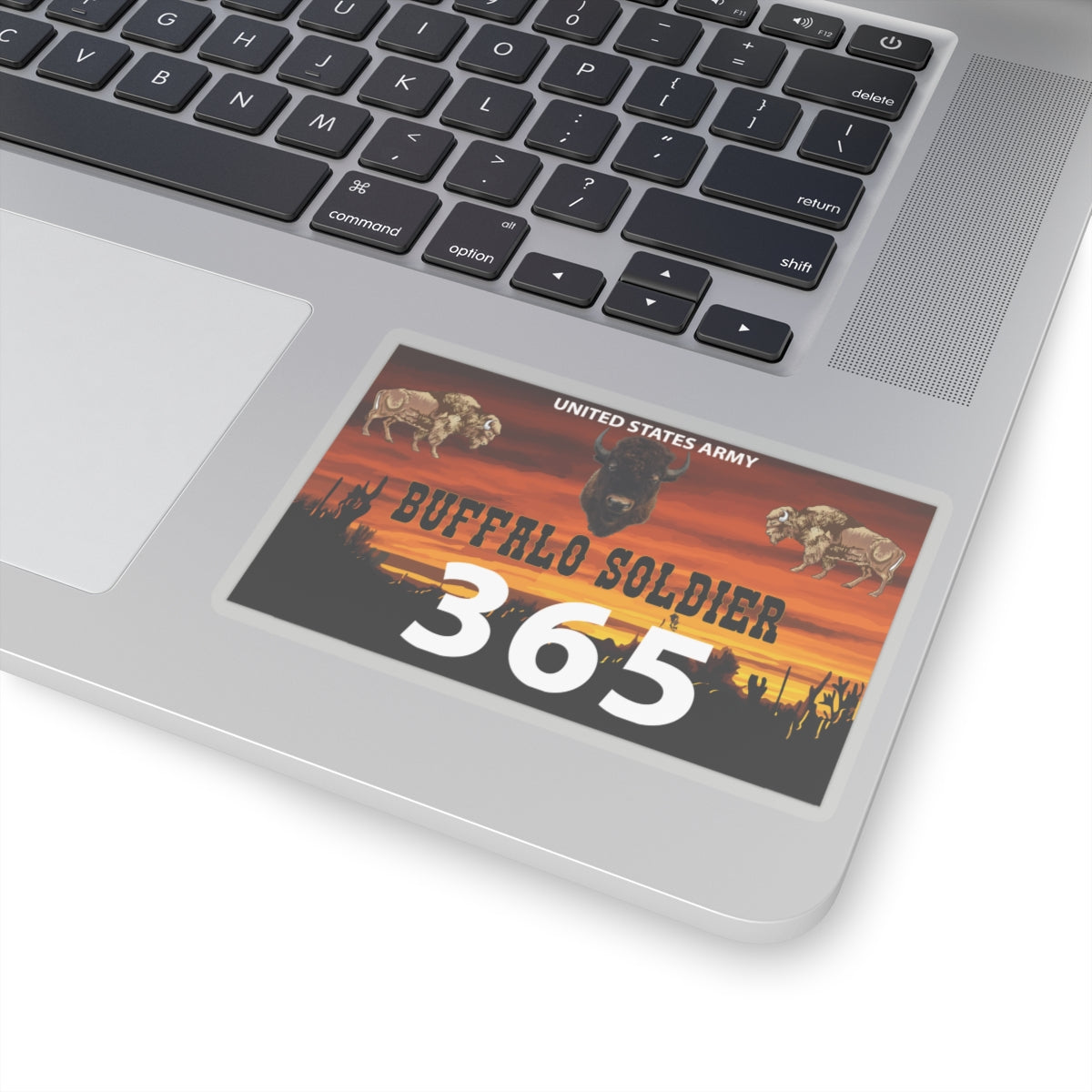 Kiss-Cut Stickers - US Army - Buffalo Soldier - 365 w Buffalo Head Center X 300