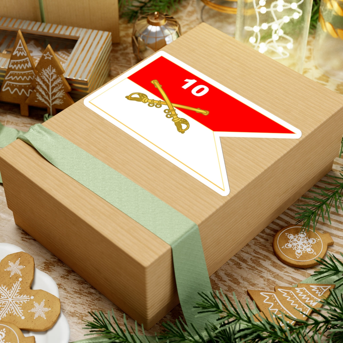 Kiss-Cut Stickers - 10th Cavalry Guidon - Buffalo Soldiers