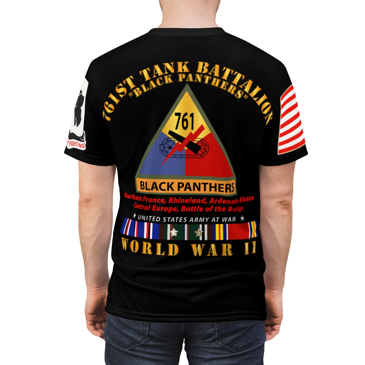 All Over Printing - 761st Tank Battalion - WWII - Black Panthers