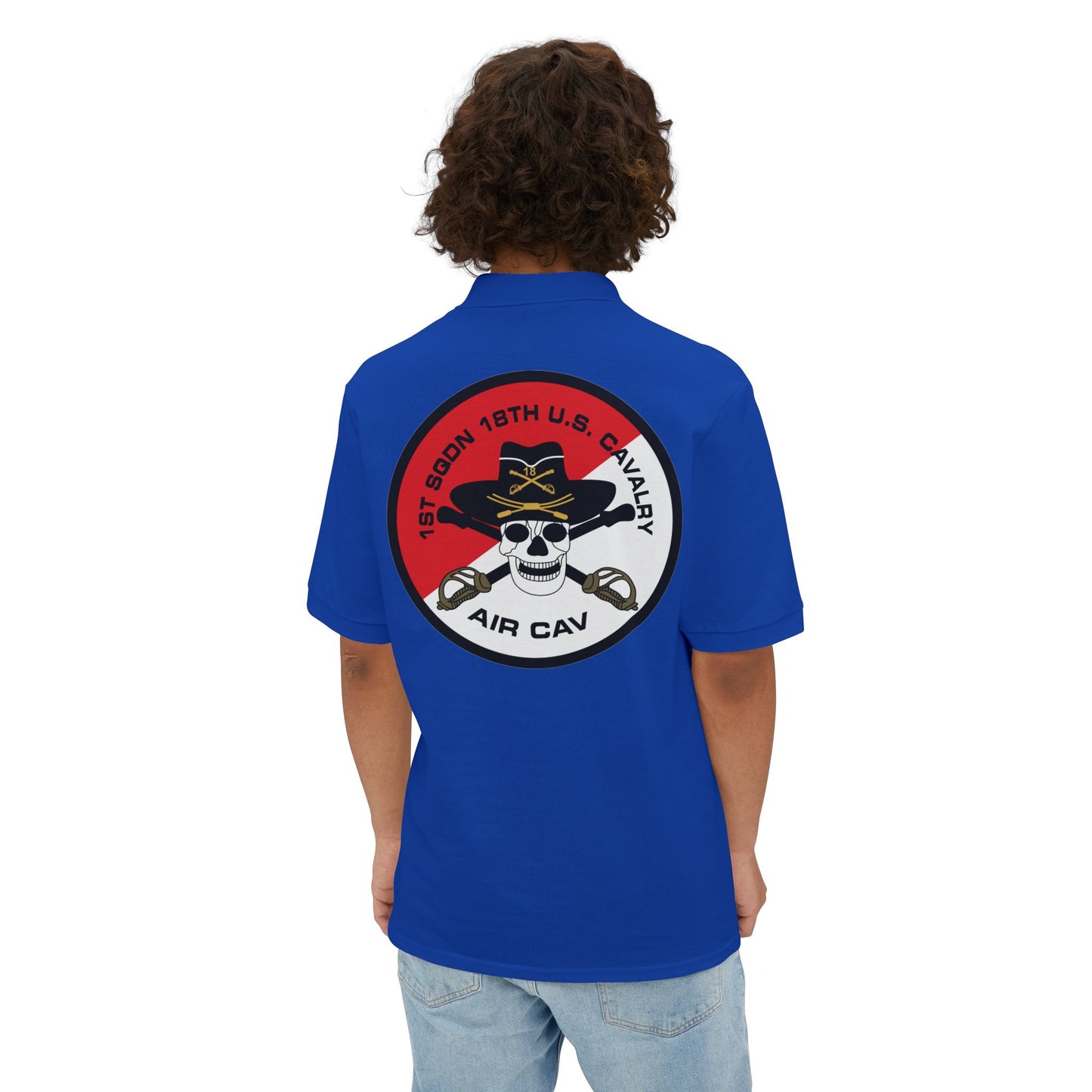 Men's Casual Piqué Polo - 1st Squadron, 18th U.S Cavalry X 300