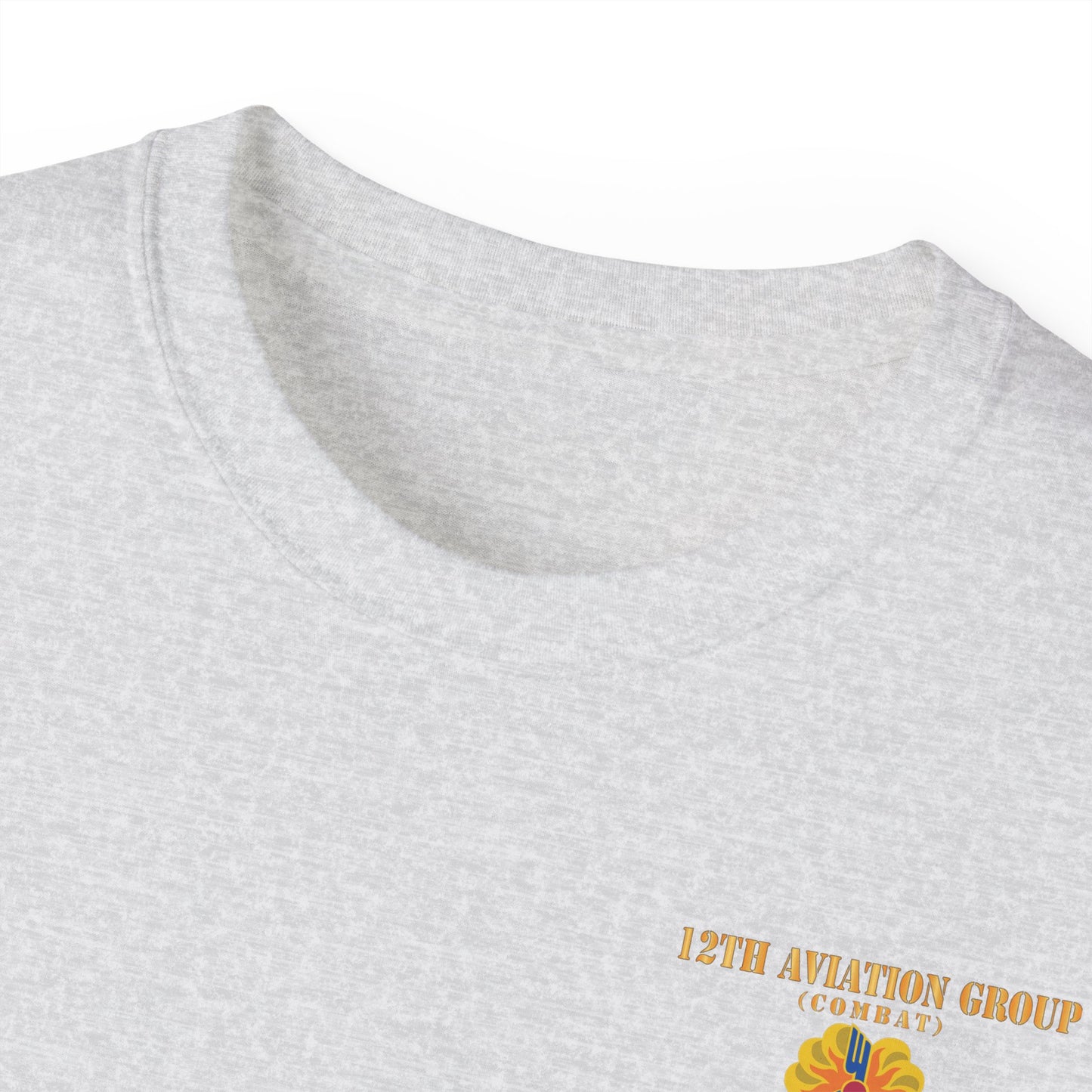 Unisex Ultra Cotton Tee - Army - 12th  AVN Group, Combat -  DUI - Aircrew, Vietnam War - Veteran VN SVC X 300