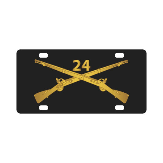 Army - 24th Infantry Regiment Branch wo Txt Classic License Plate