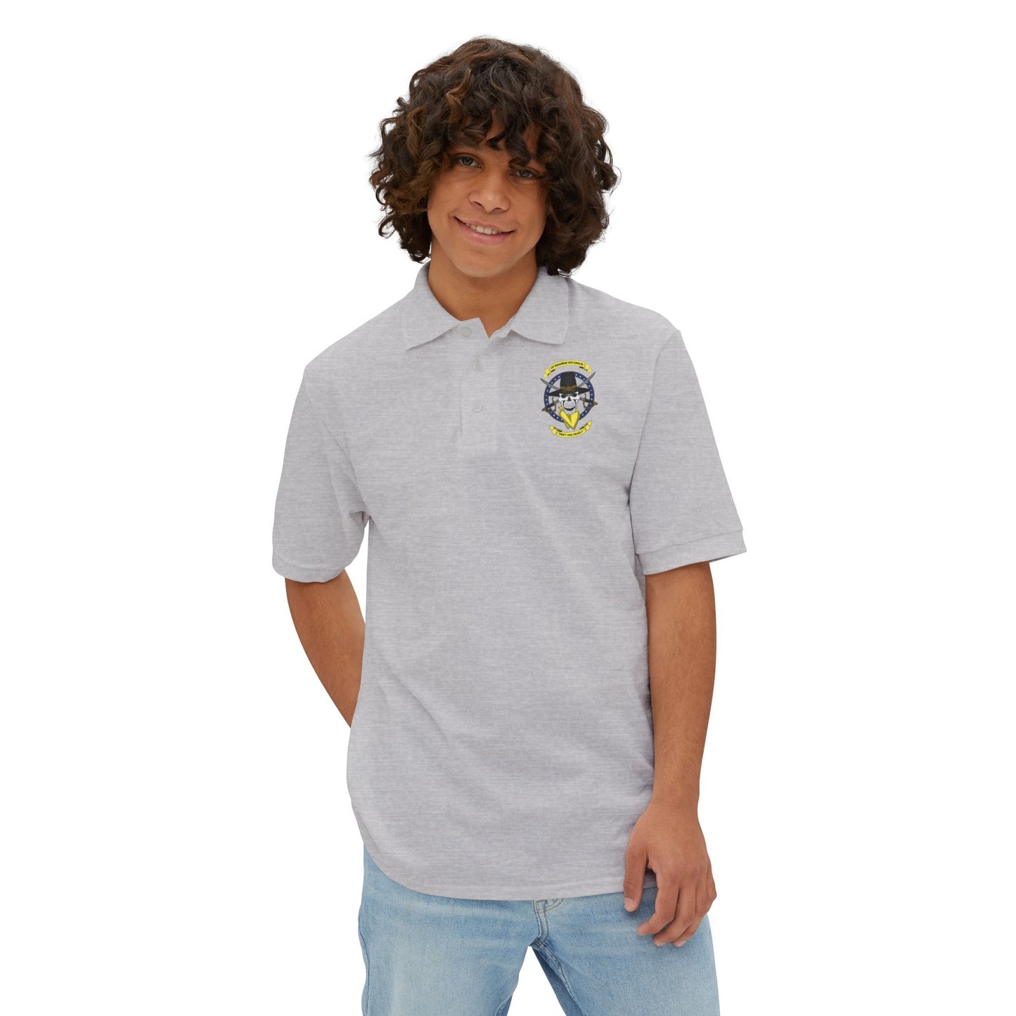 Men's Casual Piqué Polo - 1st Squadron, 18th Cavalry X 300