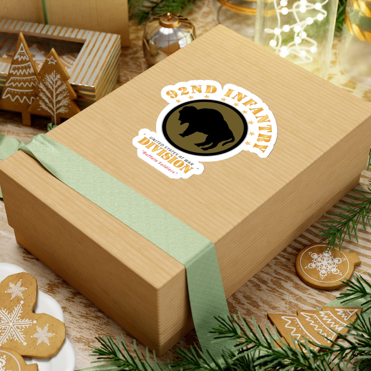 Kiss-Cut Stickers - Army - 92nd Infantry Division - Buffalo Soldiers X 300