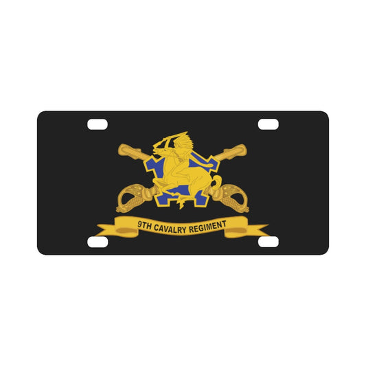 Army  - 9th Cavalry Regiment w Br - Ribbon Classic License Plate