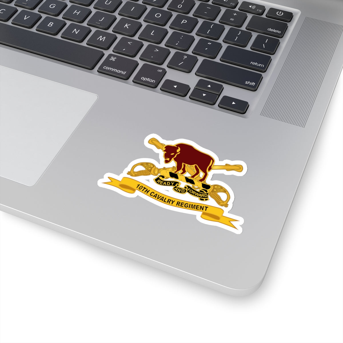 Kiss-Cut Stickers - 10th Cavalry Regiment w Br - Ribbon