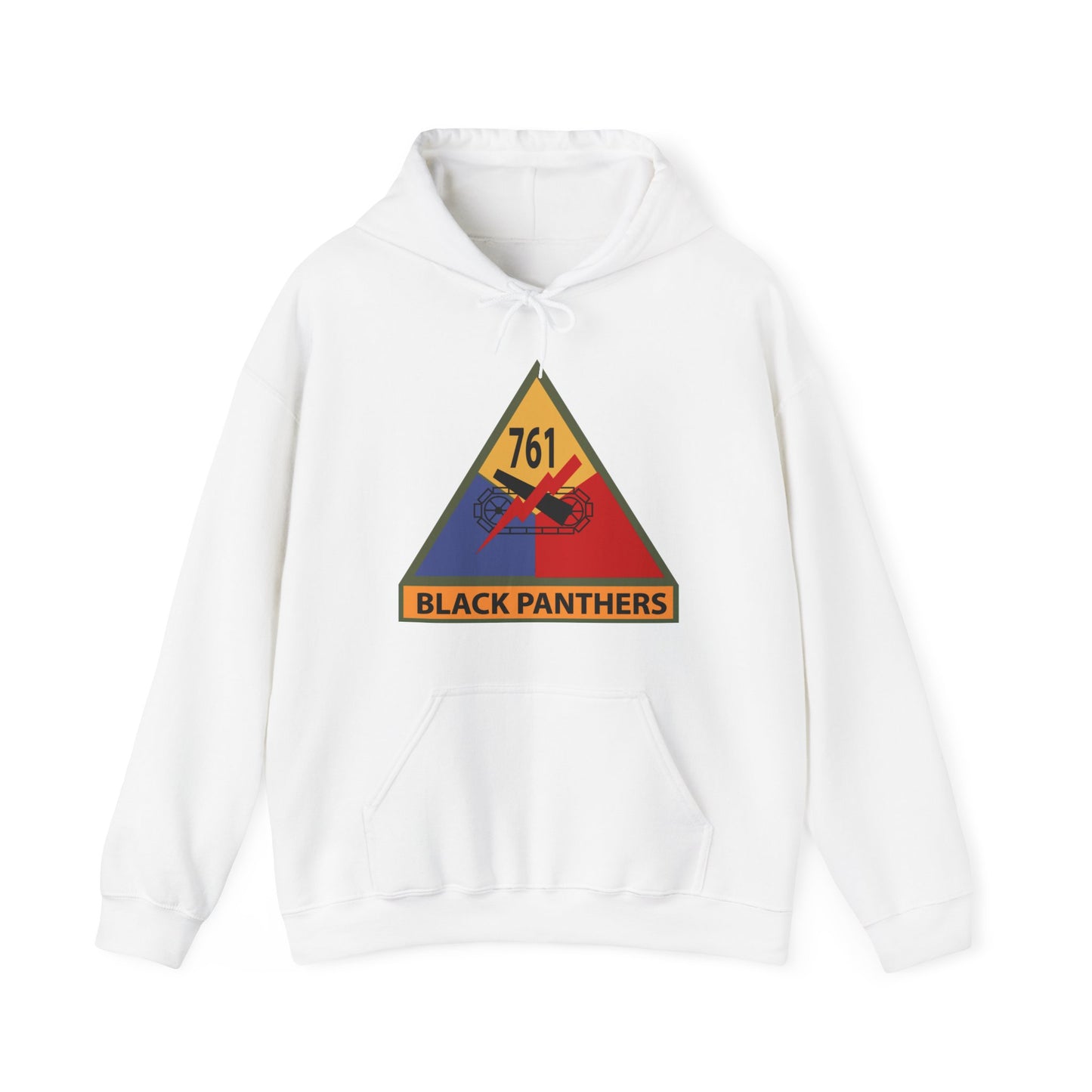 Unisex Heavy Blend™ Hooded Sweatshirt - Army - 761st Tank Battalion Ssi W Name Tape