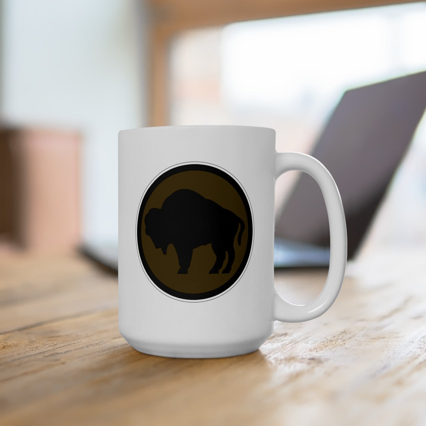 White Ceramic Mug 15oz - Army - 92nd Infantry Division wo Txt