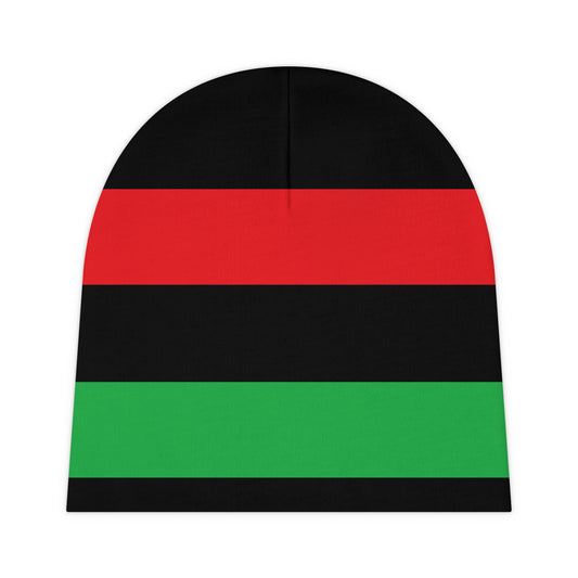Baby Beanie (AOP) - Red Black Green Panel