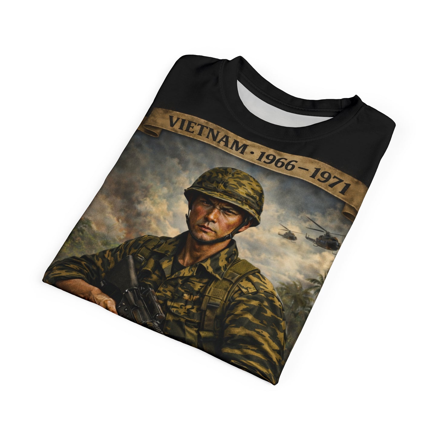 White Horse Division (9th Infantry) All-Over Print Tee — Vietnam War ROK Tribute