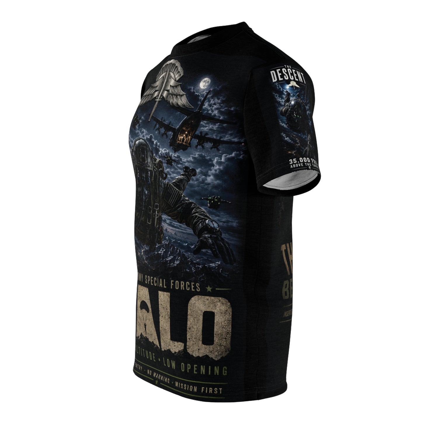 HALO Mission Tribute Tee — "Ghosts from the Sky" Special Forces Shirt