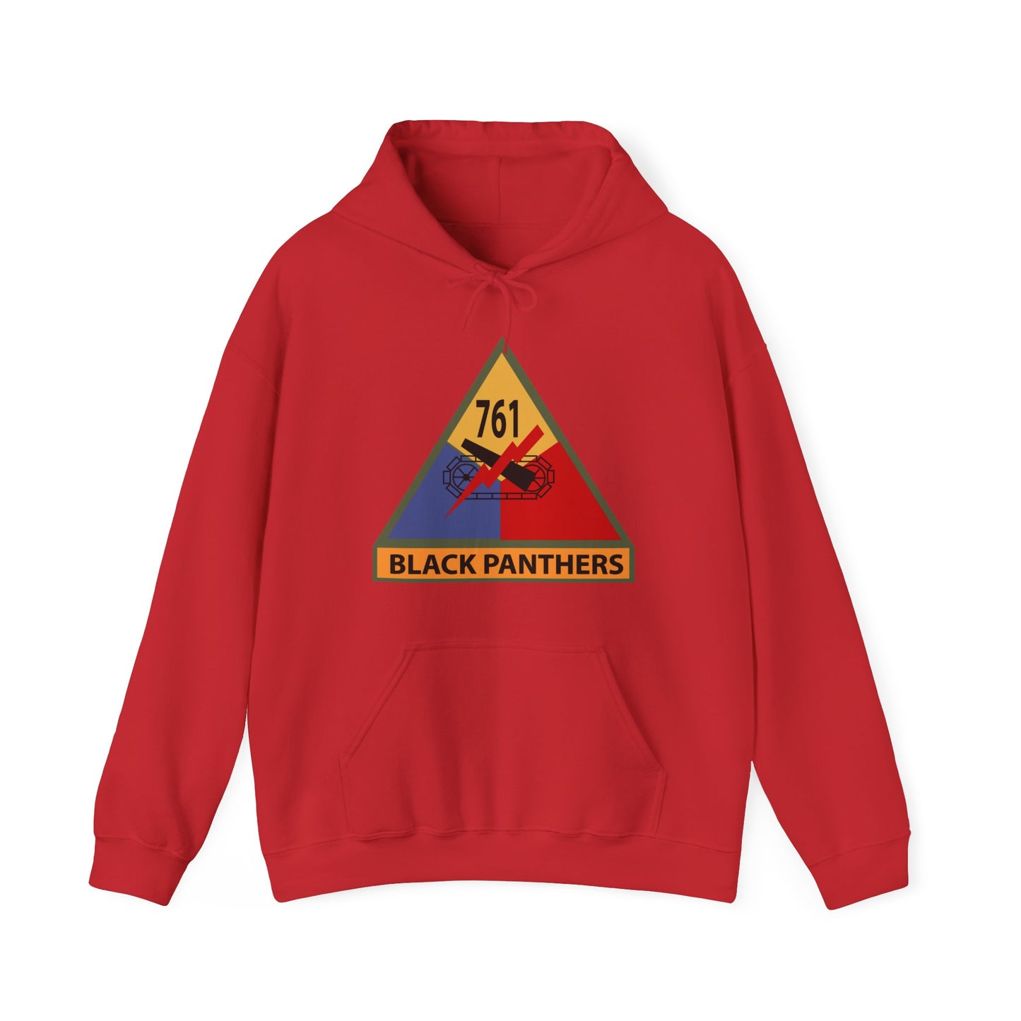 Unisex Heavy Blend™ Hooded Sweatshirt - Army - 761st Tank Battalion Ssi W Name Tape