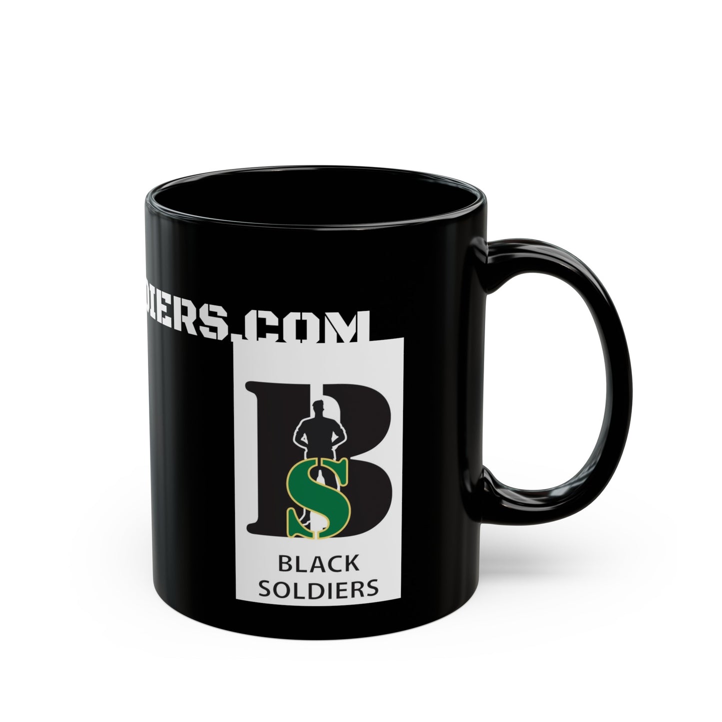 Black Mug 15oz - Army - Black-Soldiers.Com