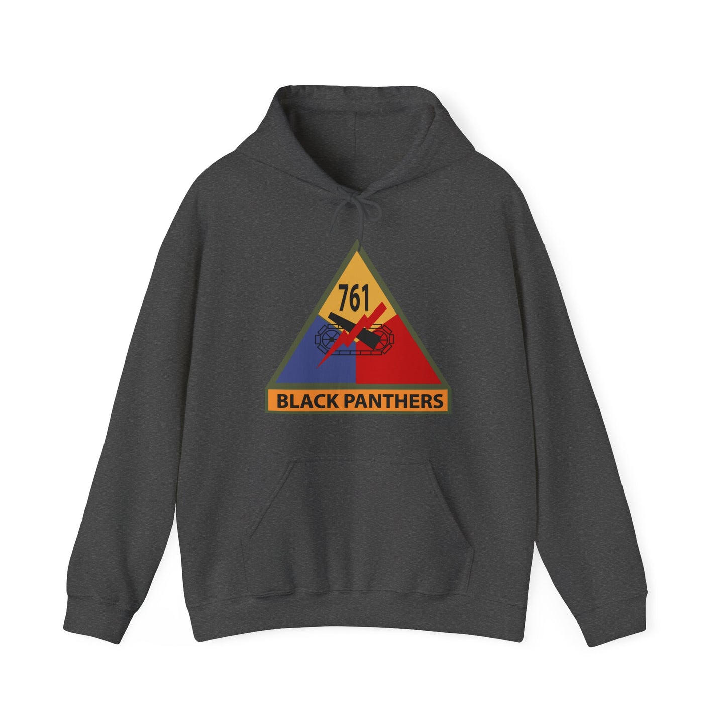 Unisex Heavy Blend™ Hooded Sweatshirt - Army - 761st Tank Battalion Ssi W Name Tape