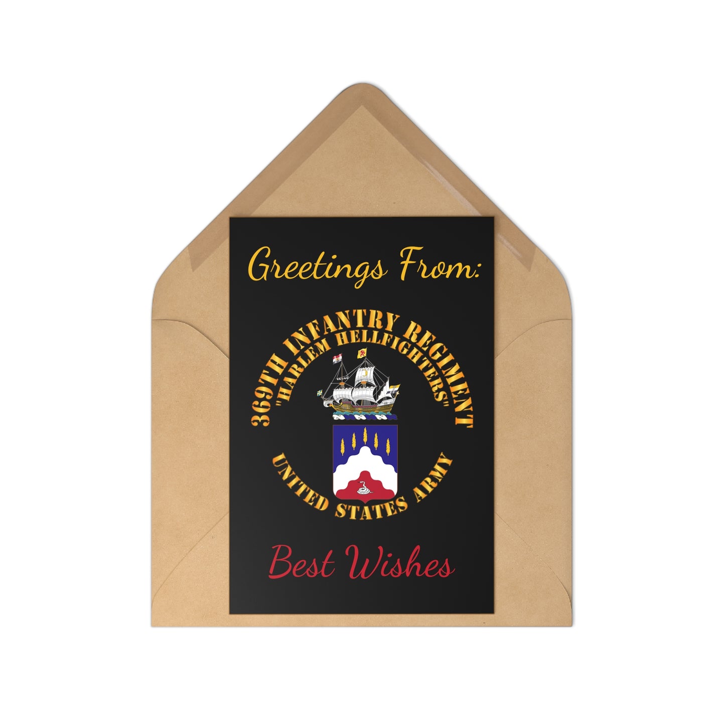 Postcards (7 pcs) - Greetings from: 369th Infantry Regiment  "Harlem Hellfighters" - Best Wishes