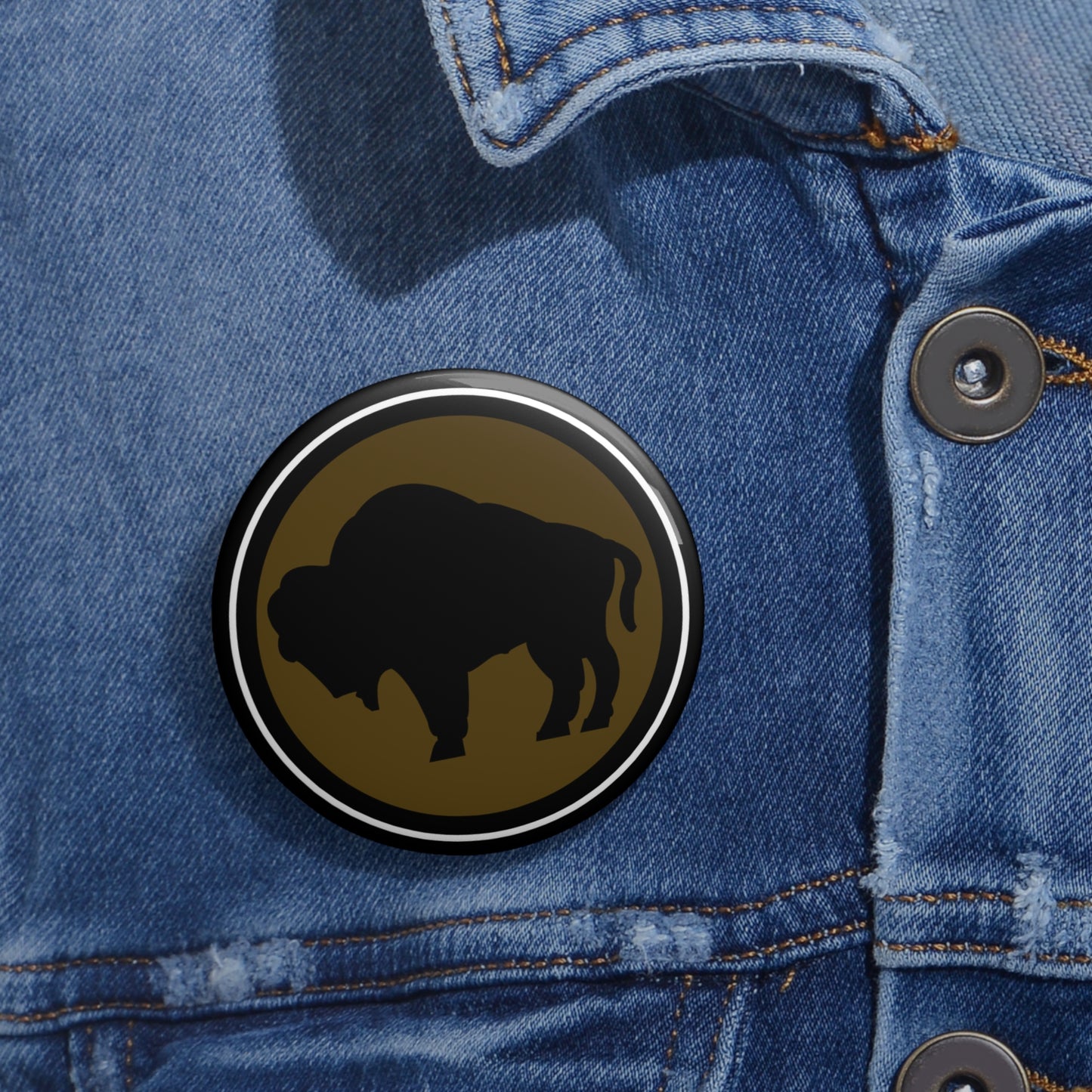 Custom Pin Buttons - Army - 92nd Infantry Division wo Txt