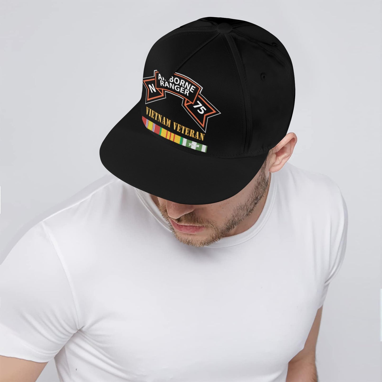 N Company Ranger - Vietnam RIbbons SVC Vietnam Veteran - DTG Hat Snapback Hat