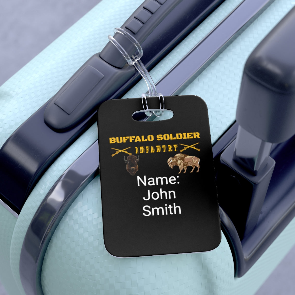 Personalized Bag Tag - Infantry "Buffalo Soldier" Tag