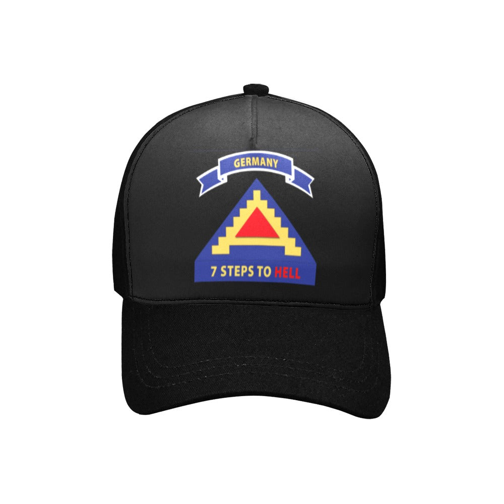 T-Shirt - Army - 7th United States Army w 7 Steps Hell w Scroll Unisex Baseball Cap F - DTG (Printed) or Embroidery