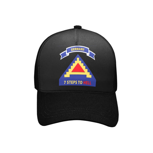 T-Shirt - Army - 7th United States Army  w 7 Steps Hell w Scroll Unisex Baseball Cap F - DTG (Printed) or Embroidery