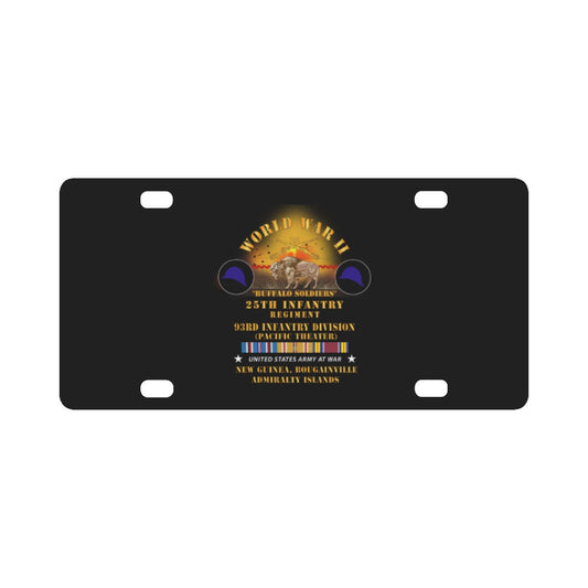 Army - World War II - 25th Infantry, 93rd Infantry Div w Buffalo w PACSVC Classic License Plate