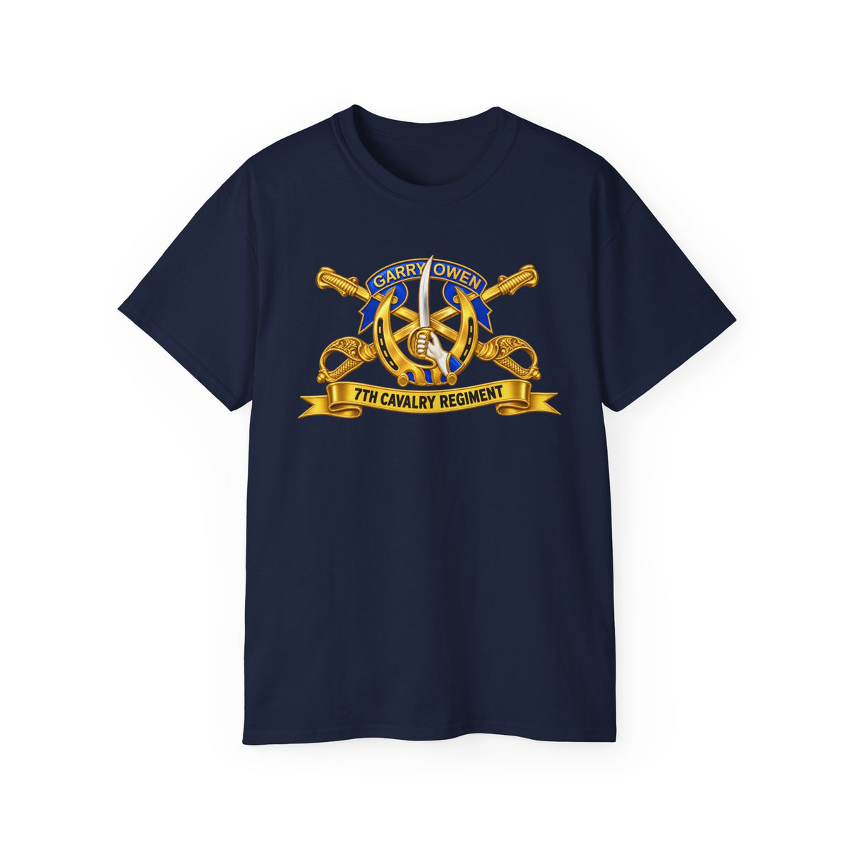 Unisex Ultra Cotton Tee - 7th Cavalry Regiment - DUI, Br, Ribbon wo Scene - 3D - Transparent