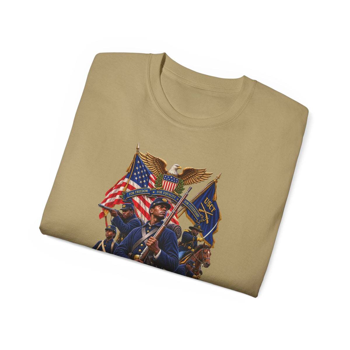 Unisex Ultra Cotton Tee - United States Colored Troops (USCT) - Civil War - 3D - Enhanced