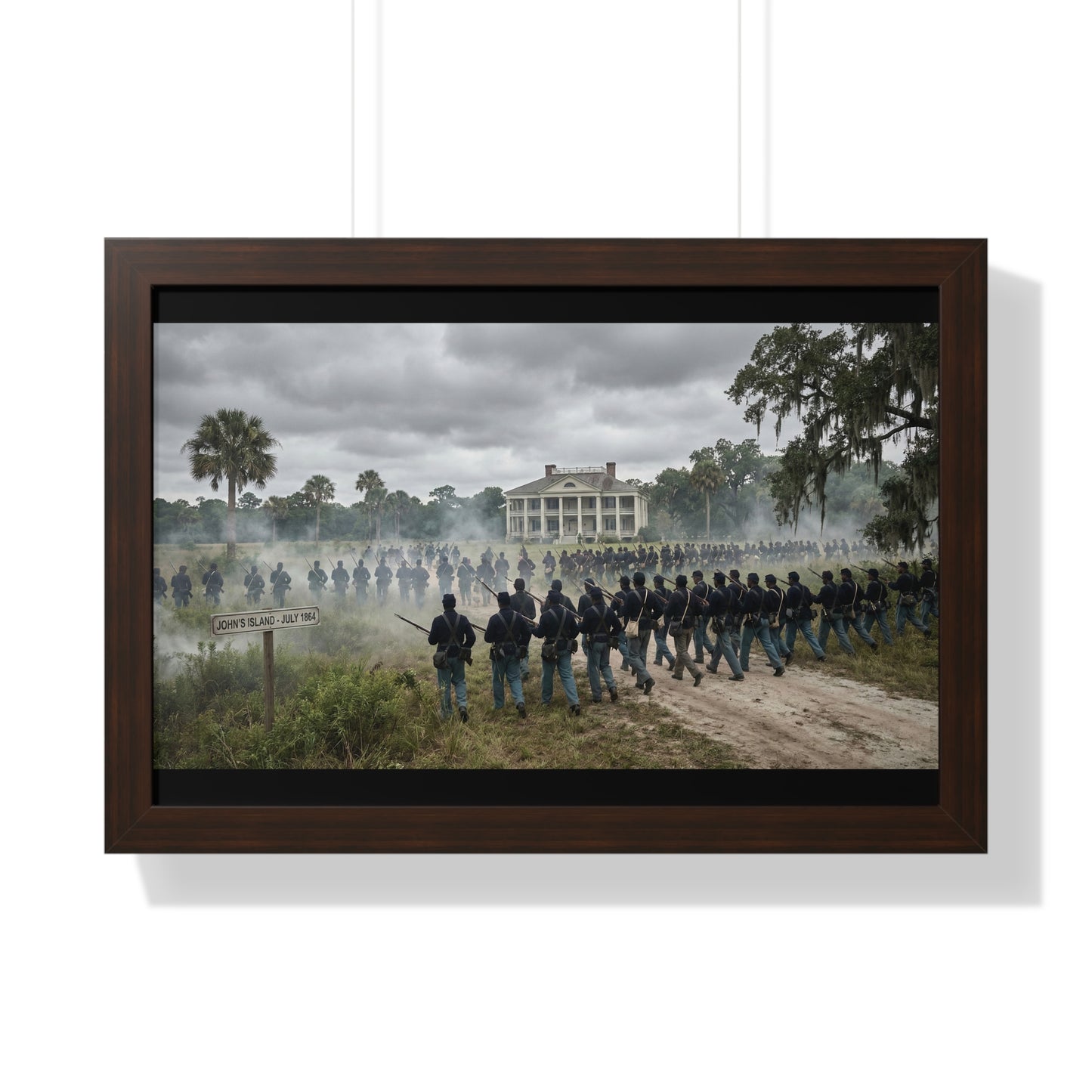 Framed Horizontal Poster — 26th UCS advancing on Johns Creek