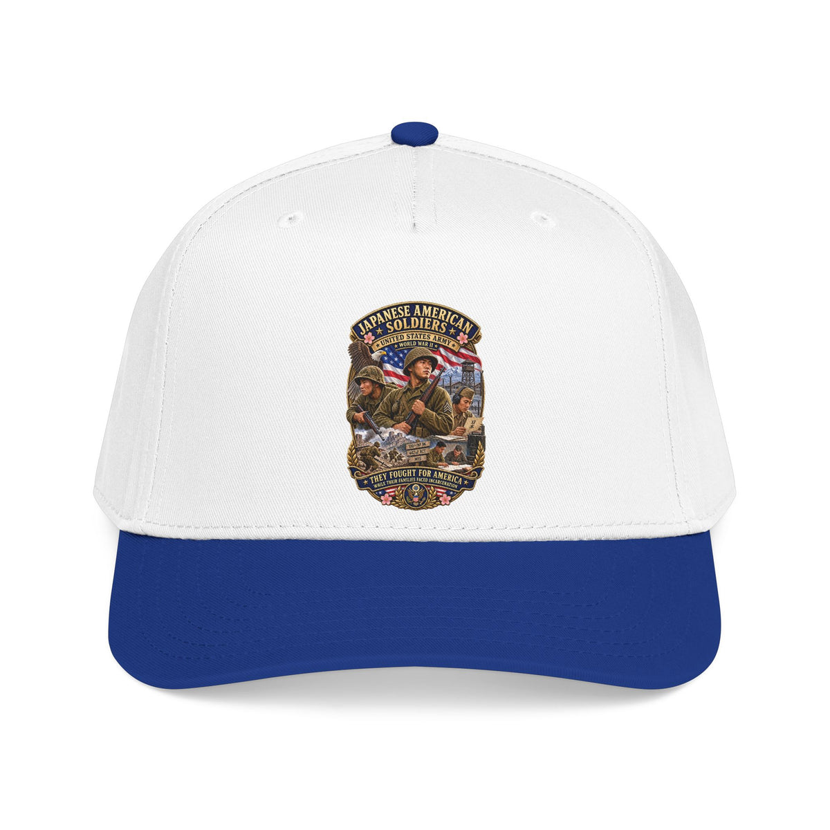 Mid Profile Baseball Cap - Japanese American WWII Soldiers - 3D - Enhanced