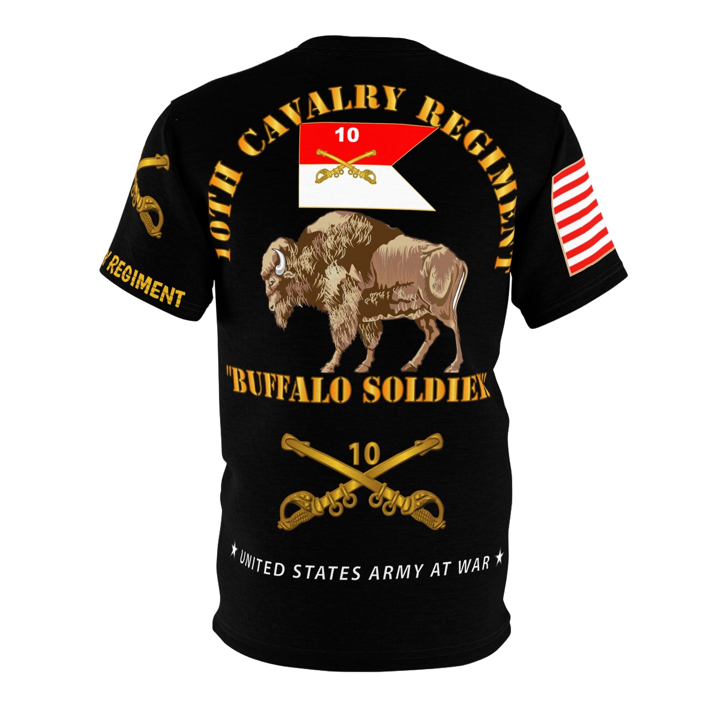 AOP - Army - 10th Cavalry Regiment with Cavalrymen and Guidon, Buffalo Soldiers
