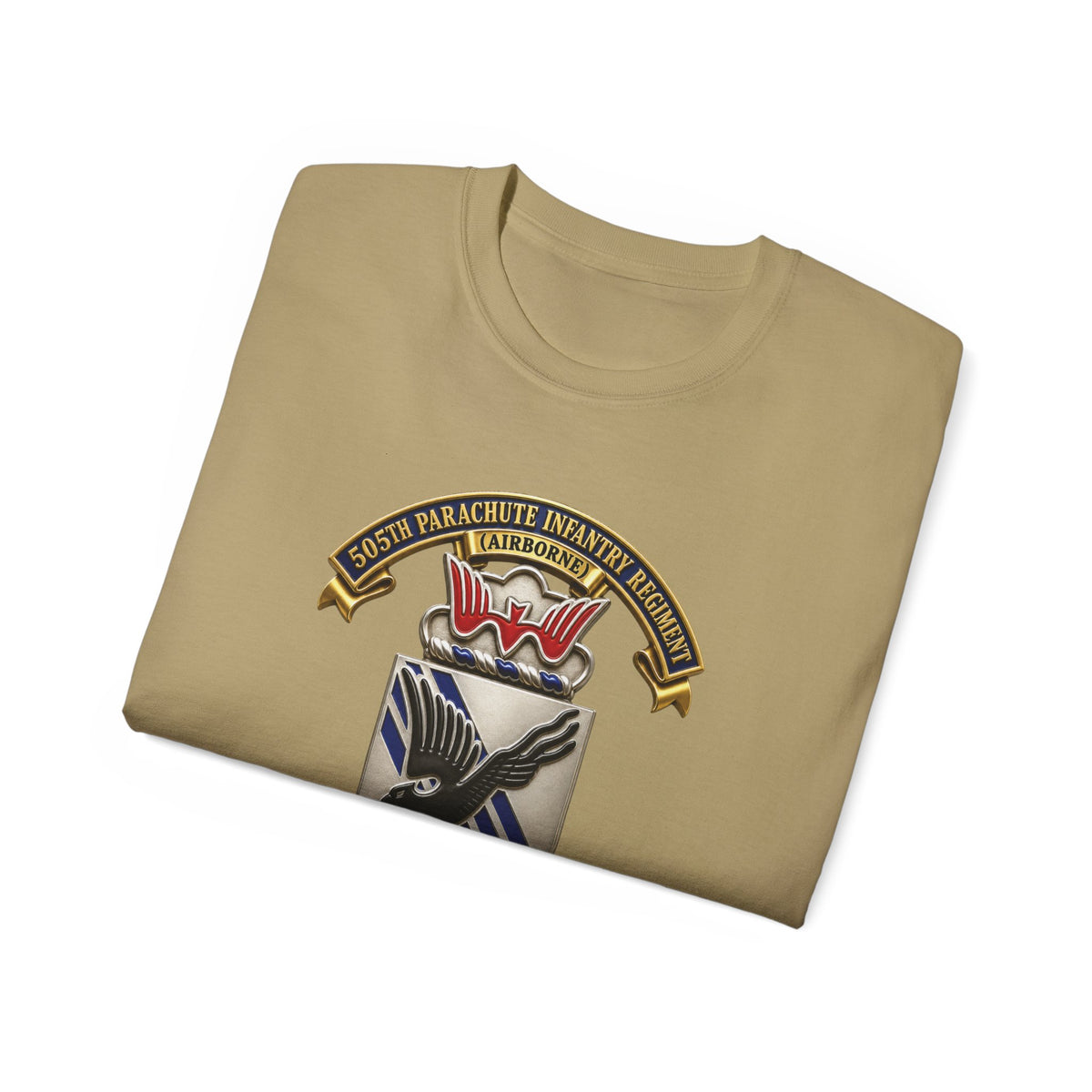 Unisex Ultra Cotton Tee - Army - 505th Parachute Infantry Regiment (PIR) - DUI - United States Army - 3D - Enhanced