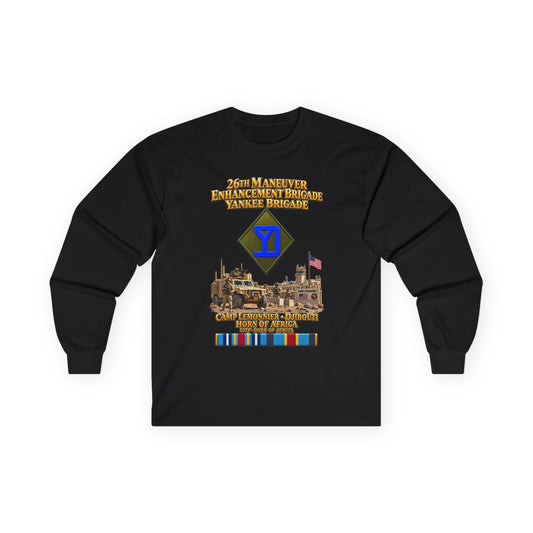 Unisex Ultra Cotton Long Sleeve Tee - Army- 26th Maneuver Enhancement Brigade - Camp Lemonnier, Djibouti - Horn of Africa - CJTF - HOA - 3D - Enhanced
