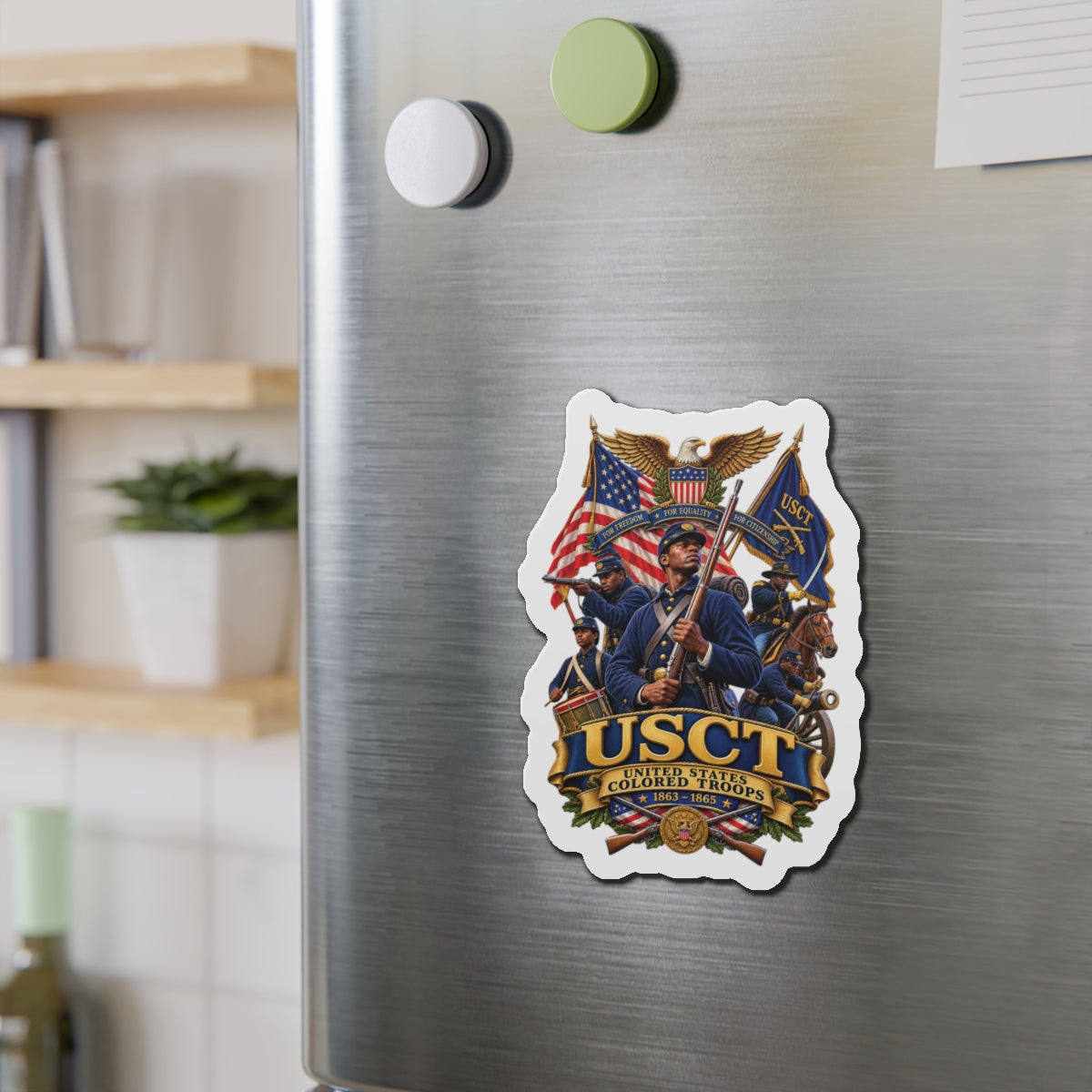 Die-Cut Magnets — United States Colored Troops (USCT) - Civil War - 3D - Enhanced