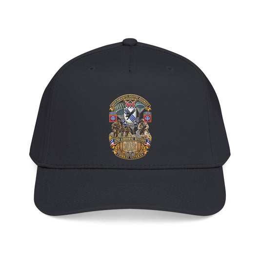 Mid Profile Baseball Cap - Army - Combat Vet w 505th PIR - 82nd Airborne  w Campaigns - Soldiers - SSI - 3D - Enhanced
