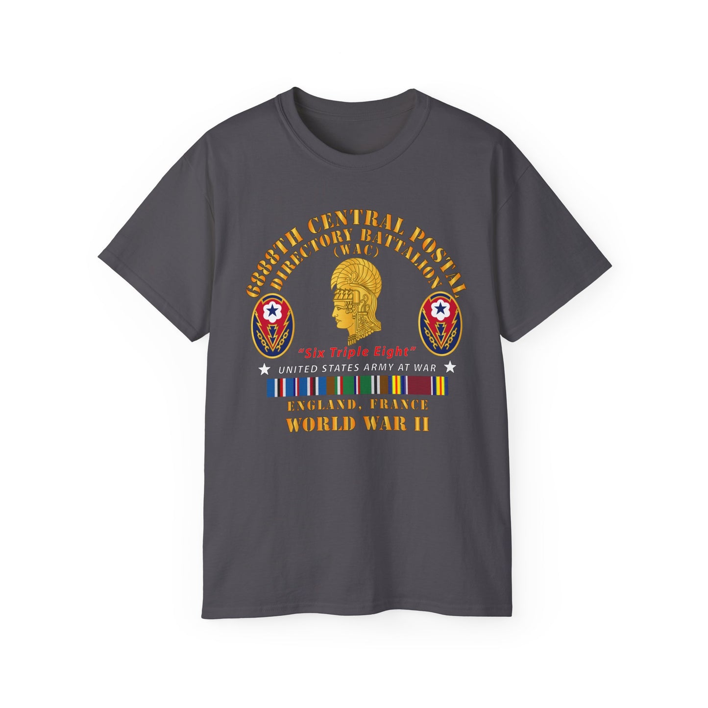 Unisex Ultra Cotton Tee - Army - 6888th Central Postal Directory Battalion - World War II Service Medals