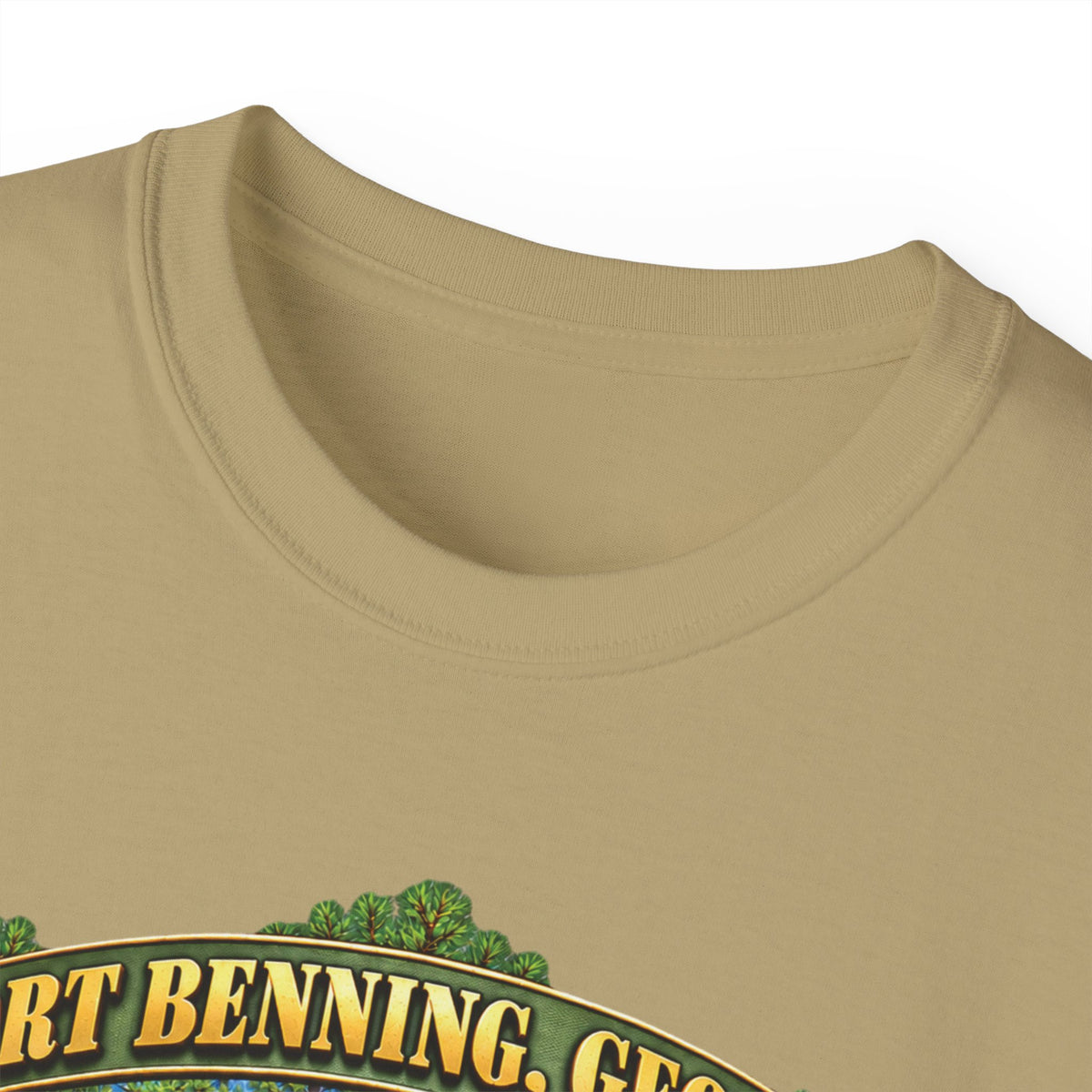 Unisex Ultra Cotton Tee - Fort Benning, Georgia, Harmony Church - Home of the Infantry - 3D - Enhanced
