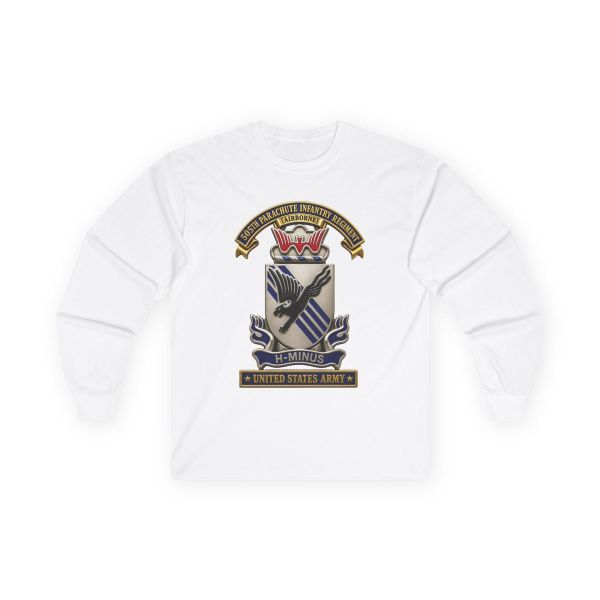 Unisex Ultra Cotton Long Sleeve Tee - Army - 505th Parachute Infantry Regiment (PIR) - DUI - United States Army - 3D - Enhanced