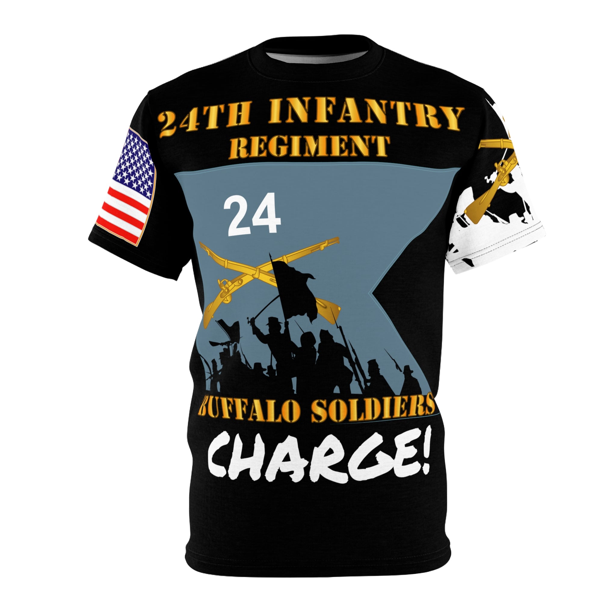 Aop Example Army AOP - Army - 24th Infantry Regiment on Guidon with Bayonet Charge -