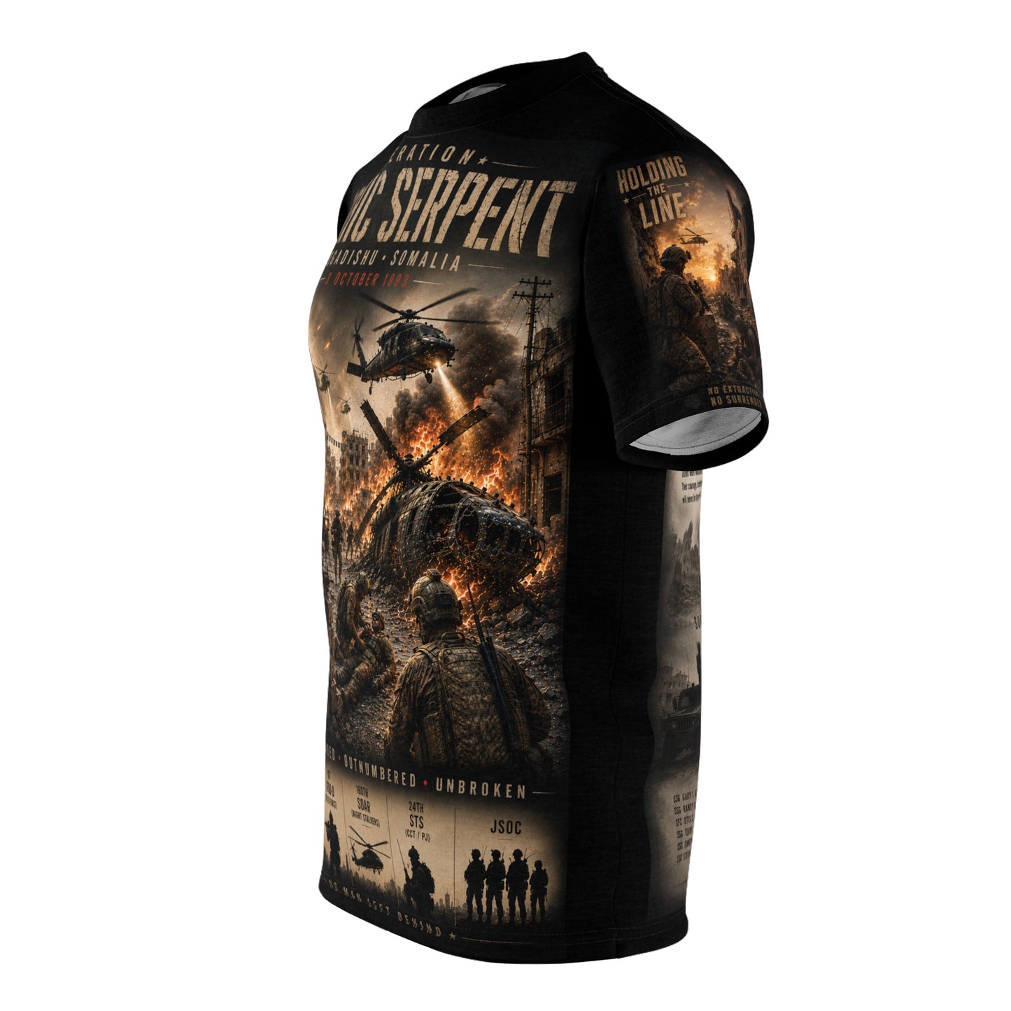 Operation Gothic Serpent, Mogadishu, Somalia, 1993,  Tribute Tee — A Memorial to Those Who Gave All, "No Man Left Behind"
