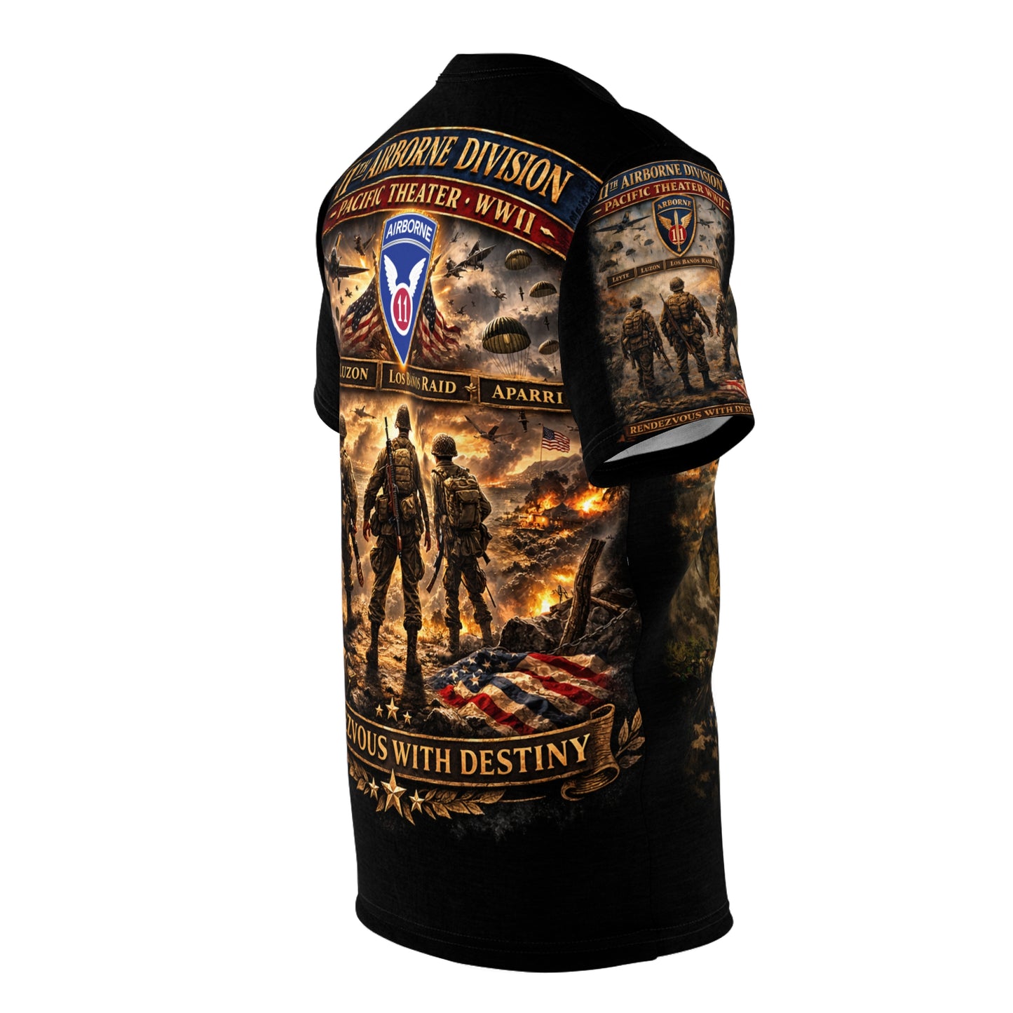 11th Airborne Division WWII Tribute Tee — "War in the Philippines"