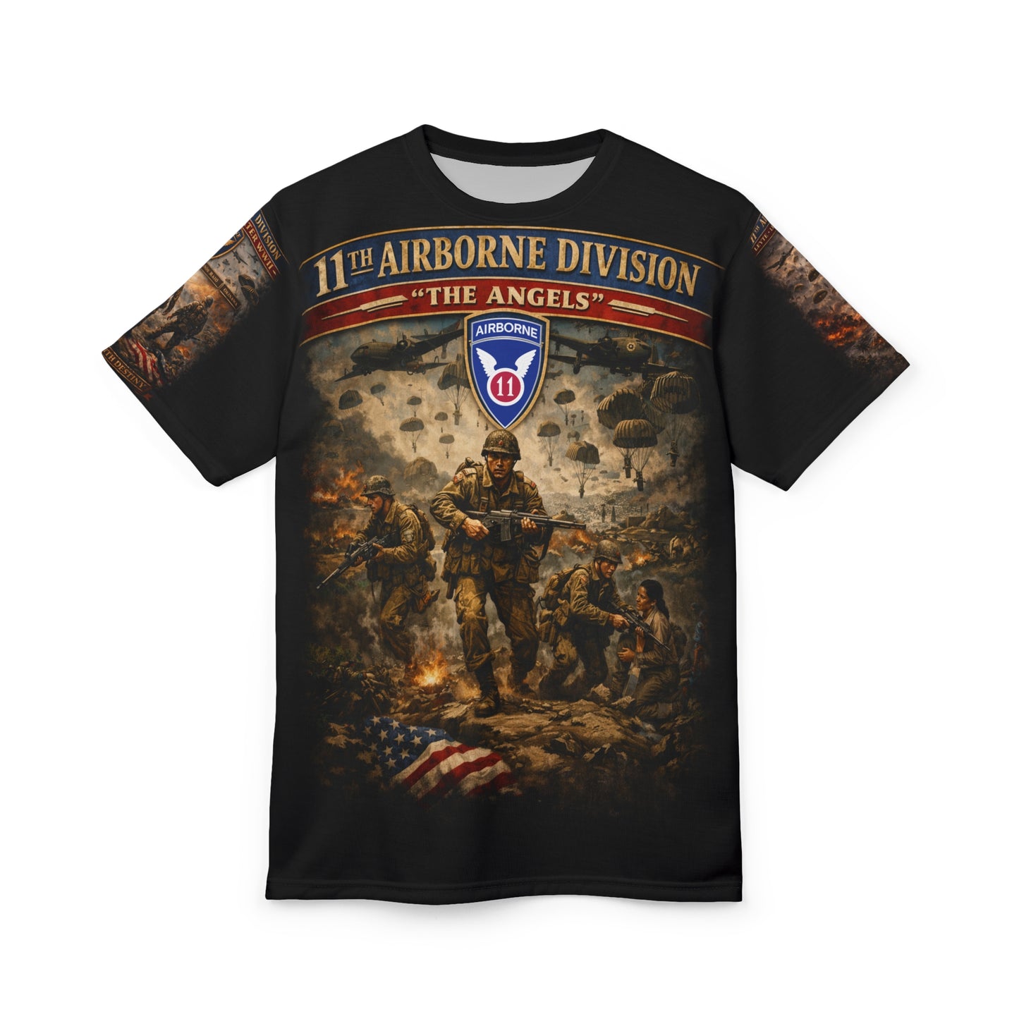11th Airborne Division WWII Tribute Tee — "War in the Philippines"