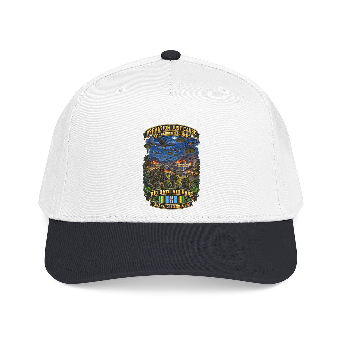 Mid Profile Baseball Cap - SOF - Operation Just Cause  - Panama Invasion 1989 - 75th Ranger Rgt - Rio Hato Air Base - 3D - Enhanced