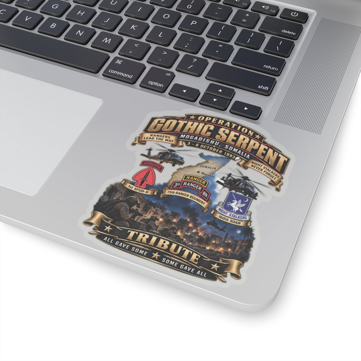 Kiss-Cut Stickers - Operation Gothic Serpent - Mogadishi, Somalia - 3-6 Oct 1993 Tribute - 3D - Enhanced