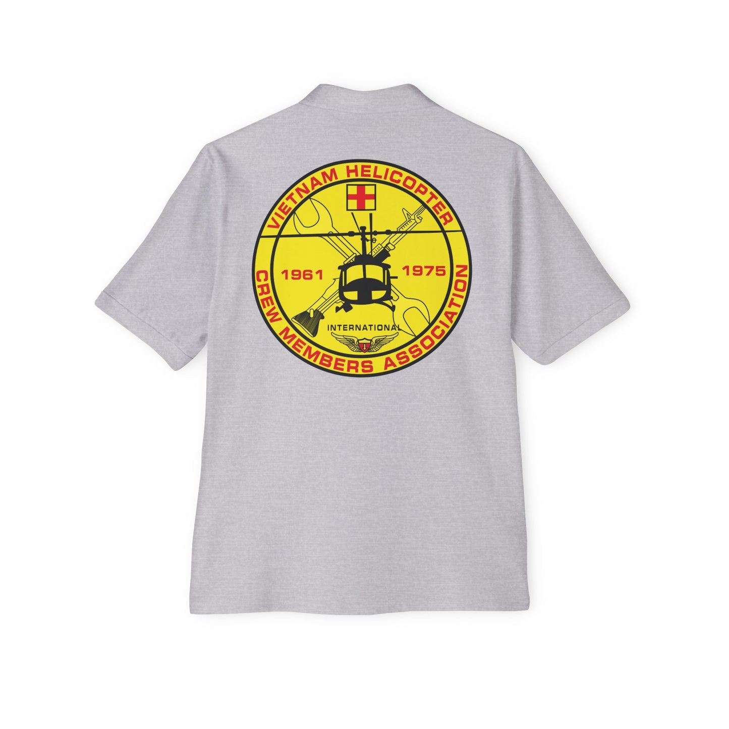 Men's Casual Piqué Polo - Vietnam Helicopter